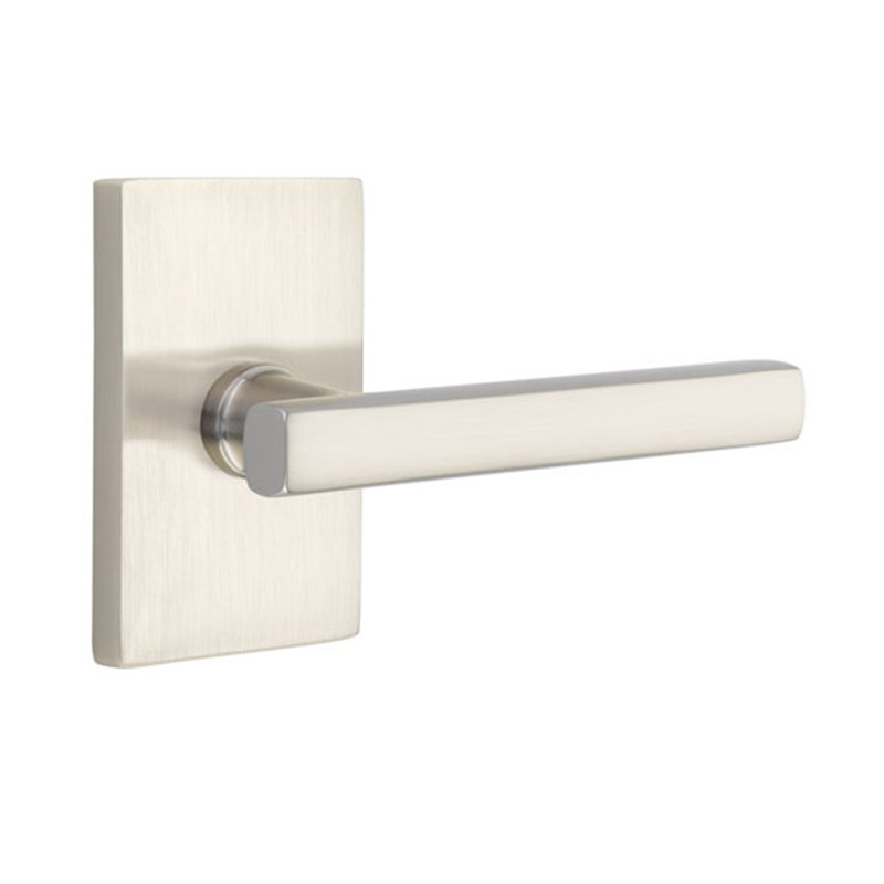 Freestone Passage Door Lever, Right, Satin Nickel