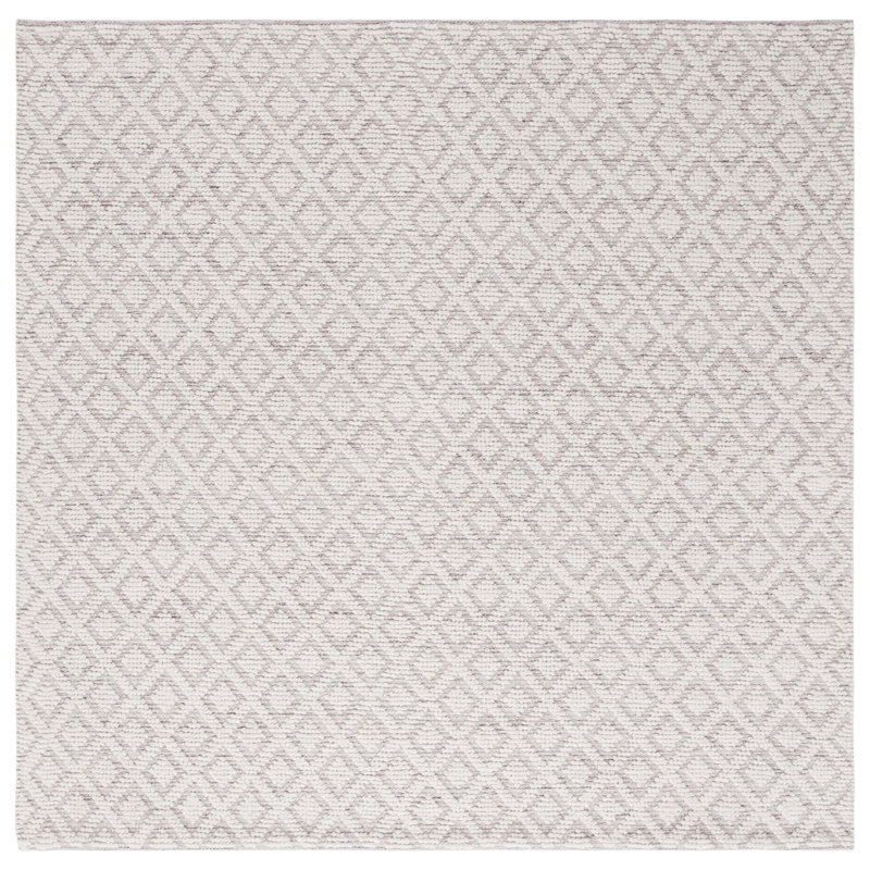 Vermont Hand Woven Wool Geometric Rug, Square 6'