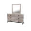 Meuble de chambre à coucher de style moderne avec commode 1 pièce seulement avec poignées à 6 tiroirs et plateau en faux marbre