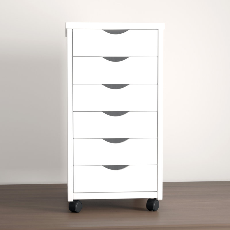 6 Drawer Storage Drawer, White
