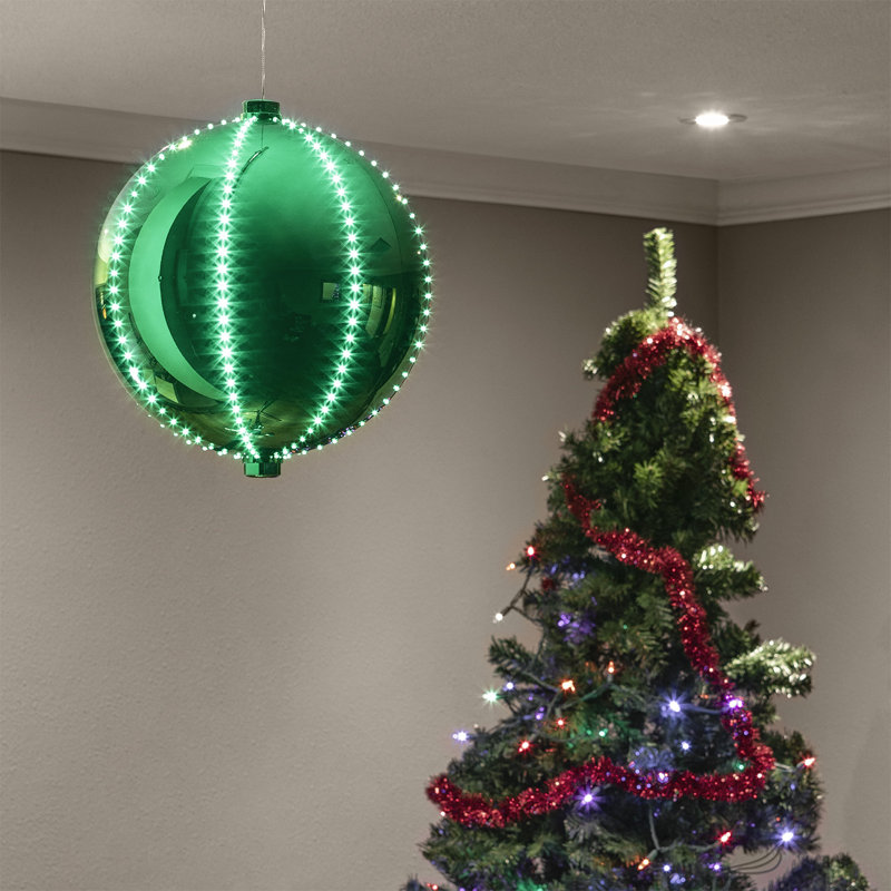 Ornement boule DEL, Vert