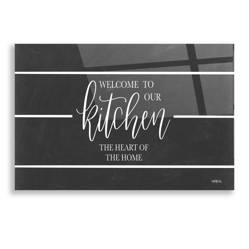 Welcome to Our Kitchen par Imparfect Dust - Art textuel sans cadre, H 12 po x l 16 po x P 0,13 po