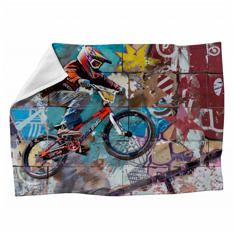 Machine Printed Throw Blanket, 50" x 60"