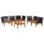  Garden Lounge Set Solid Acacia Wood & Rope Sofa Outdoor Furniture Patio-397159320