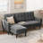 Convertible Sectional Sofa Couch, 3 Seat Couch Sectional L-Shaped Sofa-97872724