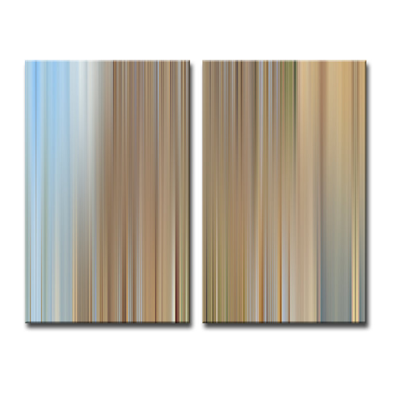 « blur stripes xxv », ensemble de 2 reproductions d’art sur toiles, H 40 po x l 60 po x P 1,5 po