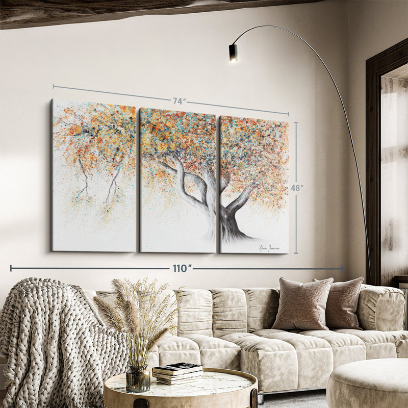 «Rusty Autumn Tree» sur toile, H 48 po x l 74 po x P 1,25 po