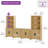 Entertainment Center With Bookshelves, 4-Piece Modular TV Stand With Storage Towers, Farmhouse Media Console With Concealed Storage For Living Room, Bedroom, Oak-1652723275