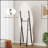 Full Length Floor Mirror With Flannel Wrapped Wooden Frame, Irregular Wavy Design For Modern Bedrooms And Living Rooms
