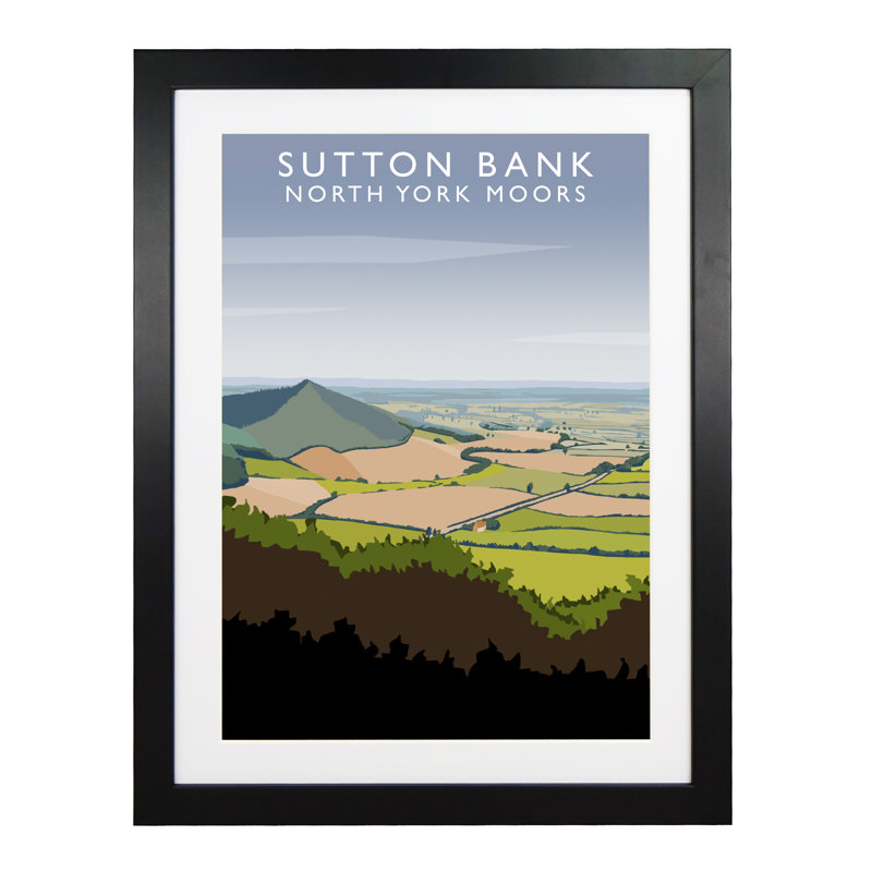 Sutton Bank 2 by Richard O'Neil - Print, 43.5 cm H x 33.5 cm W x 2.2 cm D, Black Wood Frame