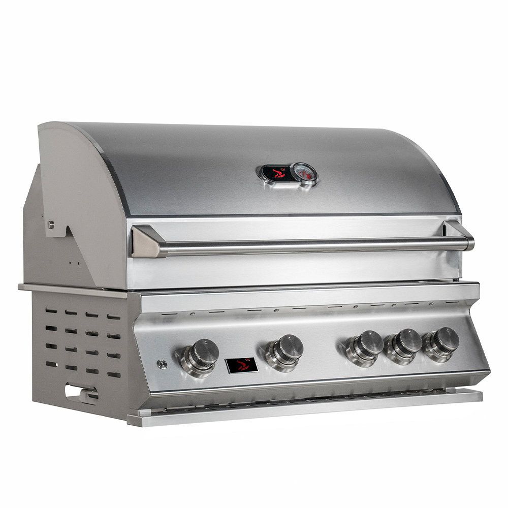 Deluxe Gourmet Drop-In Grill Natural Gas, Silver