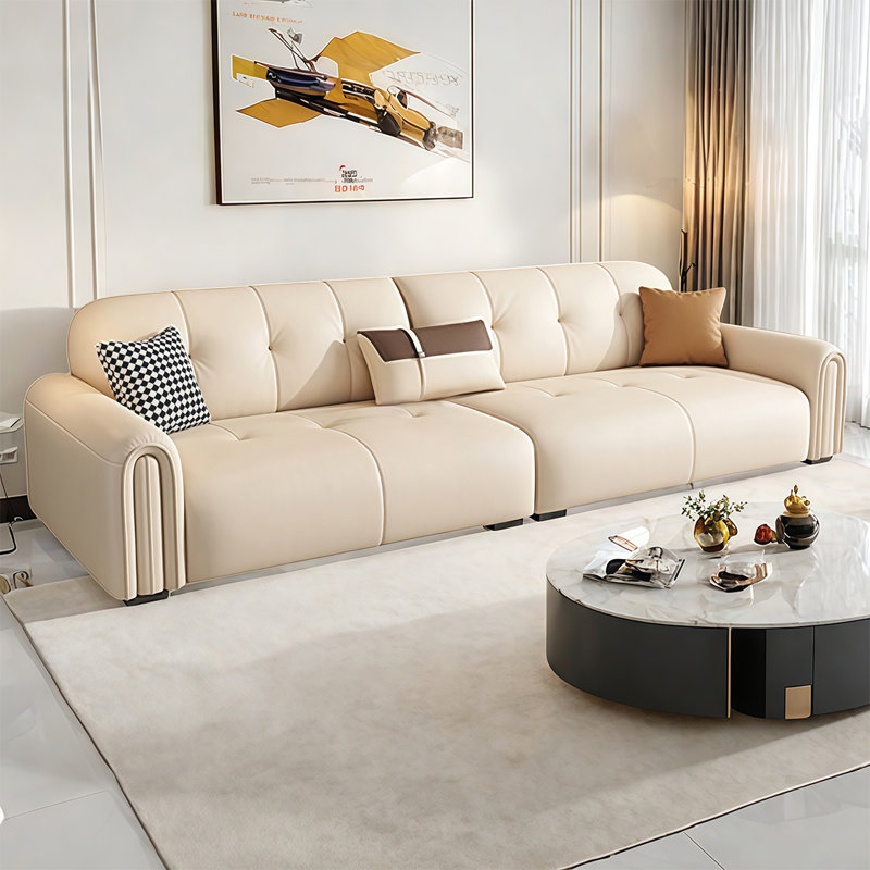Canapé droit simple de style nordique, H 33,85 po x l 122 po x P 35,43 po, 5