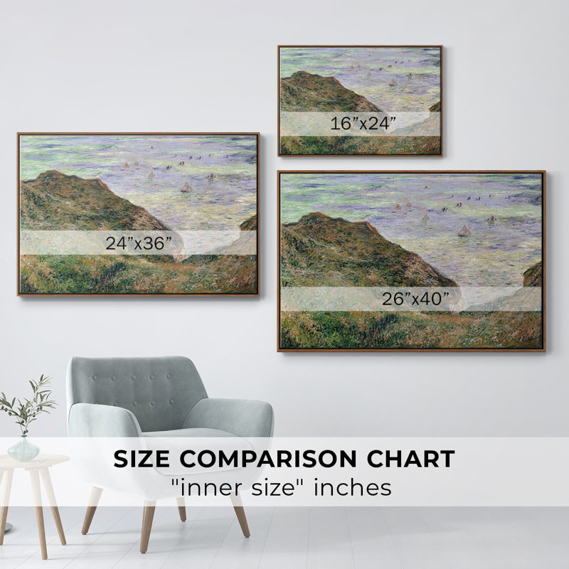 Paysage rétro-ICI, Toile encadrée noyer flottant, H 17 po x l 25 po