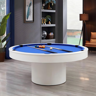 70.87"Round Luxury 2-in-1 Pool & Conference Table with Cover Plate