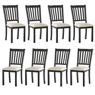 Chaises de salle à manger rembourrées Deral Farmhouse, gris