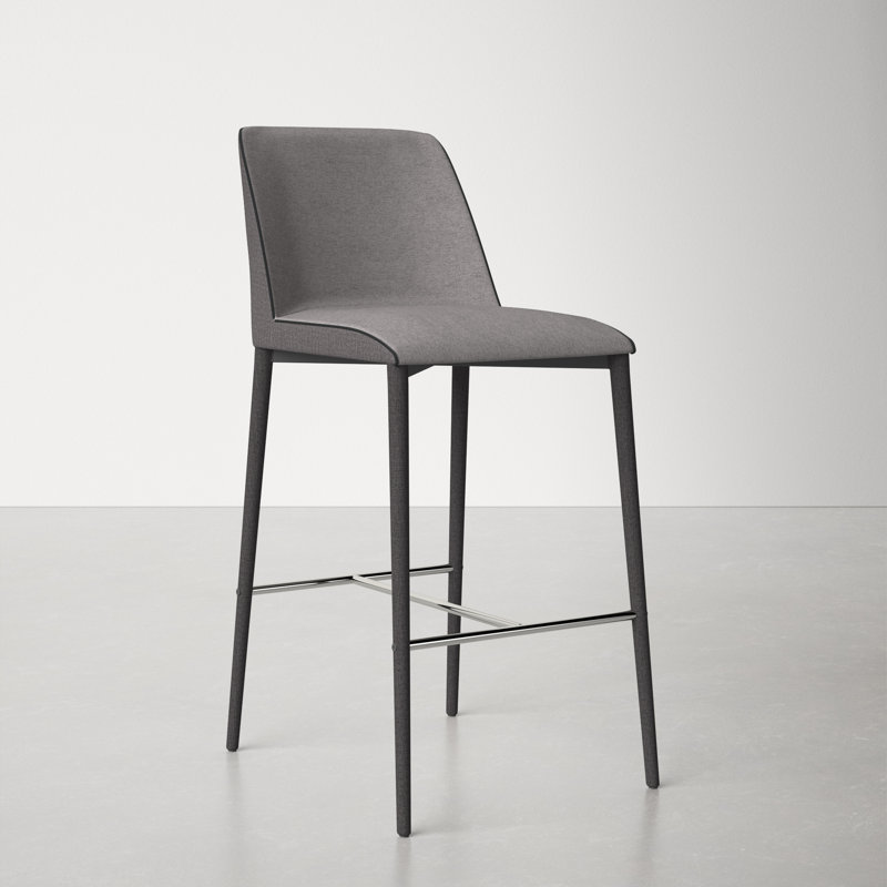Renee Upholstered Stool with Metal Frame, Counter Stool (26" Seat Height)
