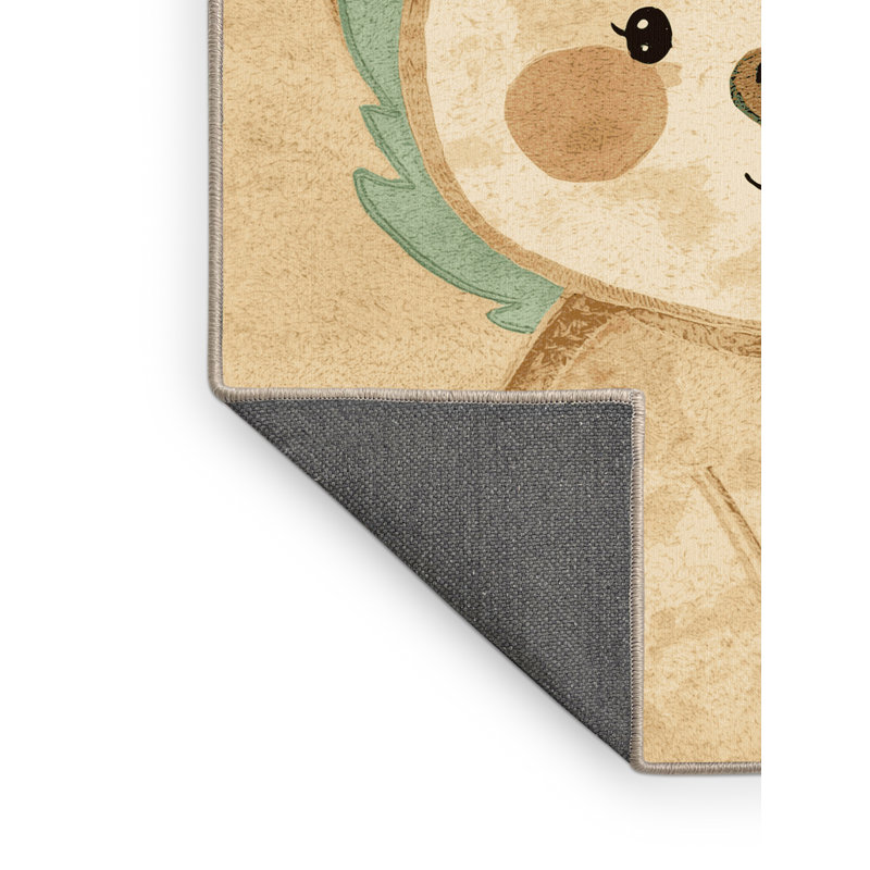 Soft Plush Feemster St Patties Modern & Contemporary Abstract Area Rug in Brown – Beige Binding, 2x3