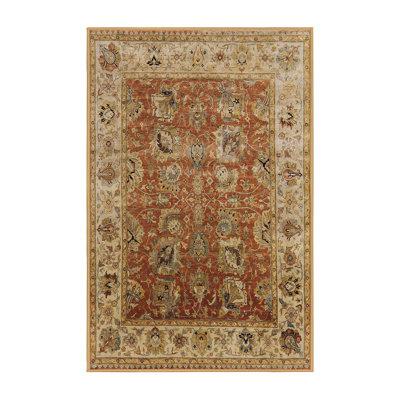 Tapis oriental jaune / brun Arakel