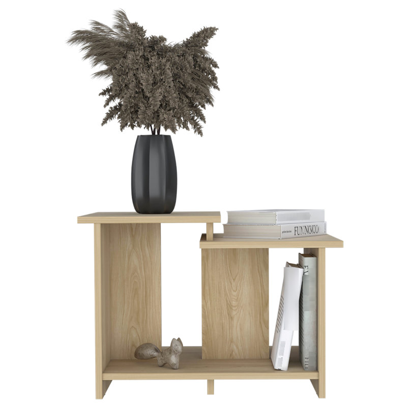 Table basse en chêne avec tablette ouverte, Chêne