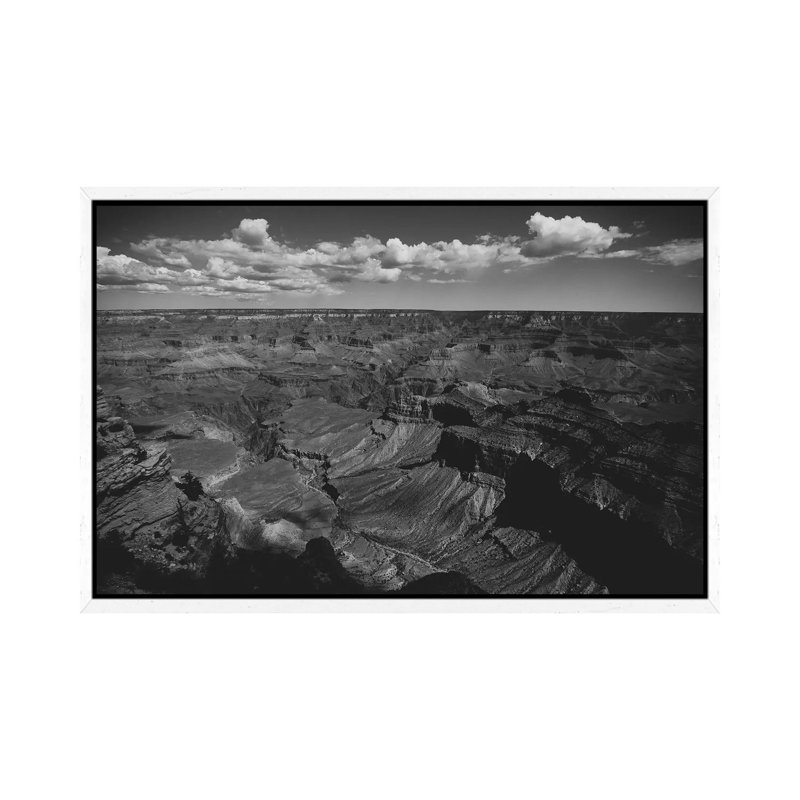 Grand Canyon I - Print on Canvas, 45.72cm H x 66.04cm W x 3.81cm D, White Framed
