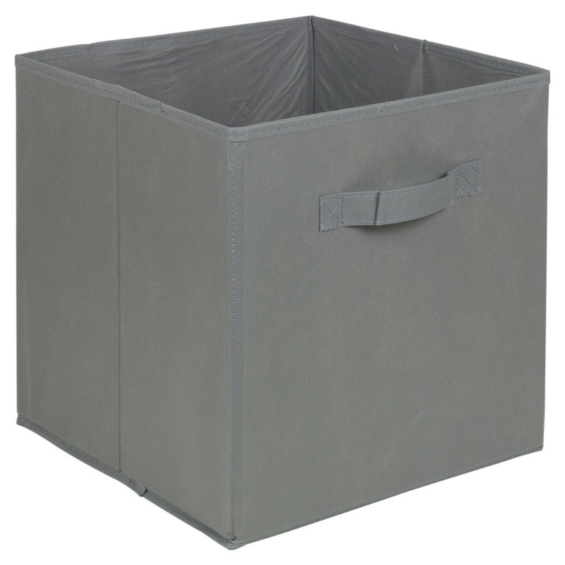 Ebern Designs Fabric Decorative Bin, Charcoal