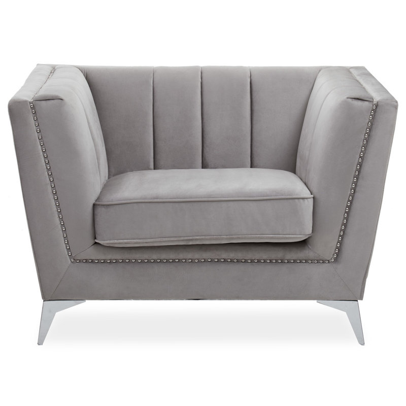 Velvet Chair, Grey