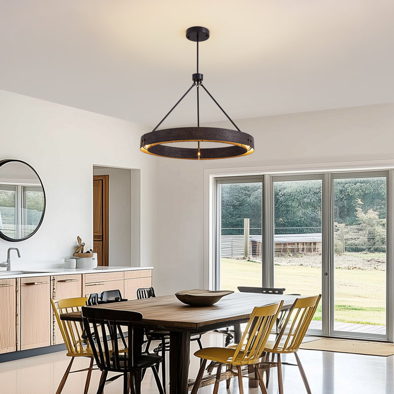 Dimmable 2-light LED Ambient Rustic Antique Pendant Light, Handcrafted Vintage Chandelier