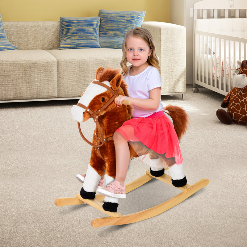 Acquah Kids Plush Rocker, Brown