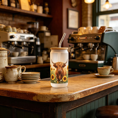 a bottle  Cow Glass Cup With Straw  Cute  Water Cup  Large Capacity High Temperature  Glass Cup  Home And Desktop Cup Holiday Gift.