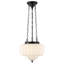 Luminaire suspendu 1 lumière avec abat-jour en verre vert menthe / vert clair pour la chambre à coucher, salle à manger, couloir, îlot de cuisine Baptiste Belby-375304542-387424793