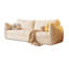 Causeuse-causeuse beige à 103% de polyester-130060742