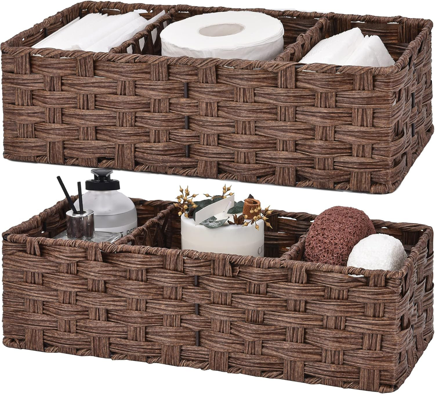 Bayou Breeze Bathroom Baskets For Organizing, Wicker Baskets For ...