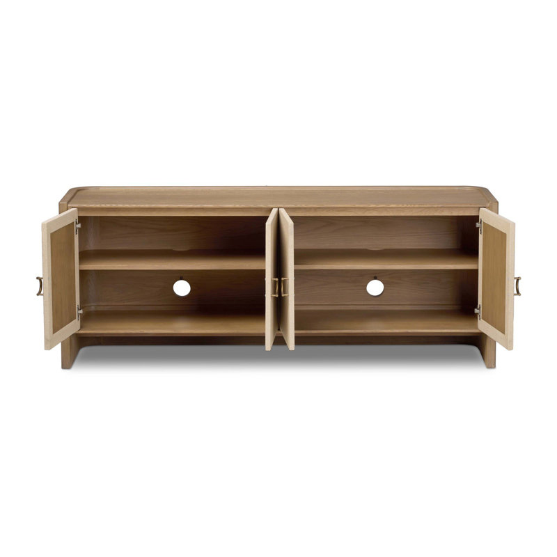 Kiran Media Console-Beige Painted Linen