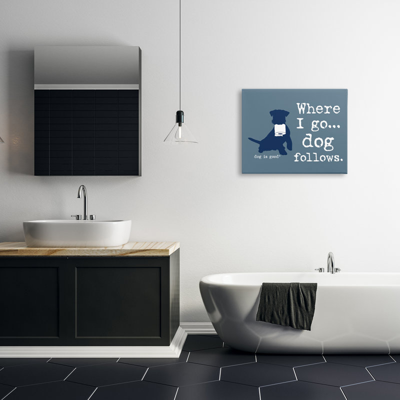 Art mural sur toile «Where I Go Dog Follows» par Dog Is Good, H 24 po x l 30 po