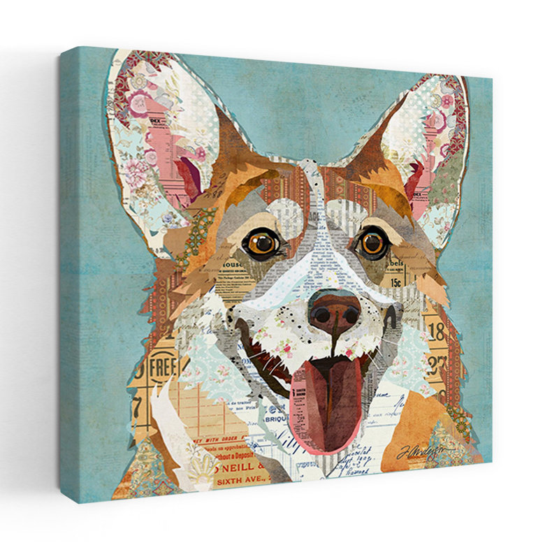 Art contemporain Corgi, H 24 po x l 24 po