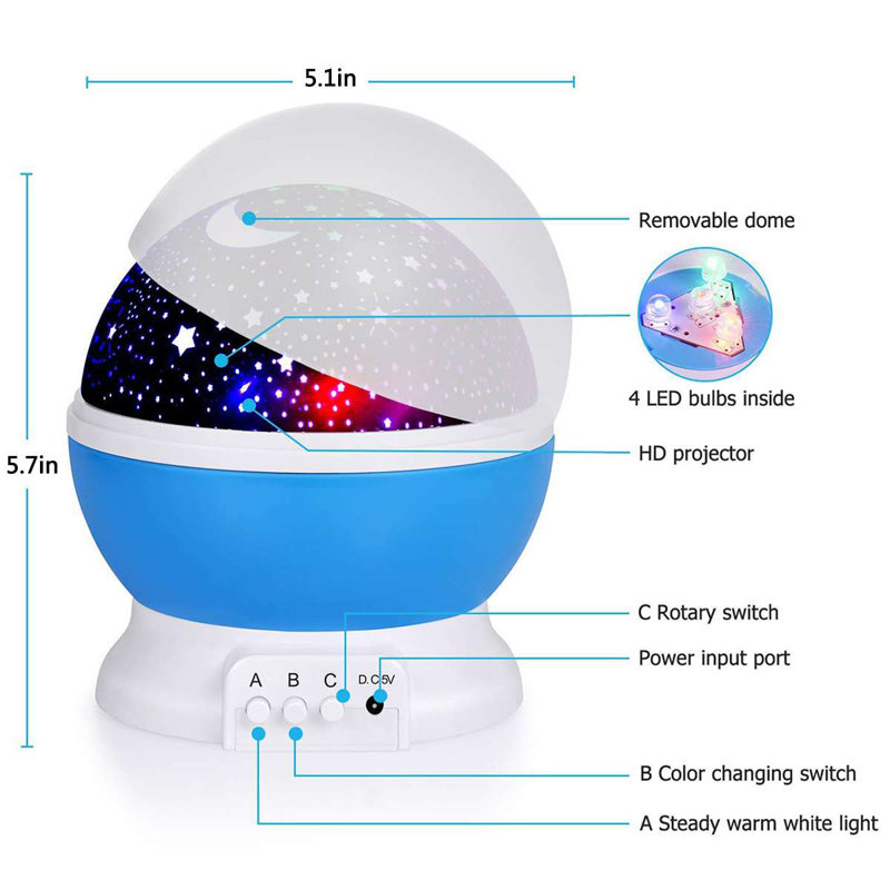Galaxy Night Light, Blue