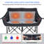 Chaise de camping double surdimensionnée chauffée, pliable, réglable en température, sac de transport-233573733
