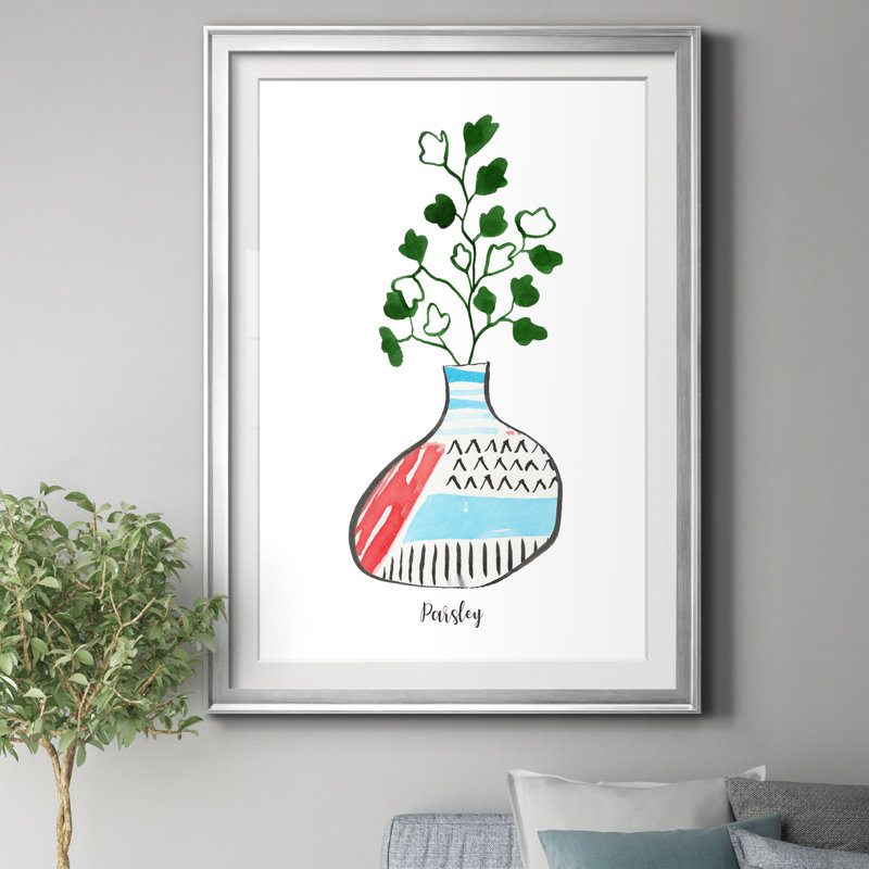 Herbe de jardin sauge - impression de cadre photo sur papier, Argent, H 26,5 po x l 36,5 po x P 1,5 po