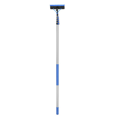 36FT Water Fed Pole Kit with Extendable Handle, 180° Adjustable Brush Head & 65.6FT Hose, Versatile Cleaning Tool for Windows, Solar Panels, Caravans, and Decks