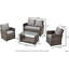 Tavis 4 - Person Garden Lounge Set with Cushions-499644745