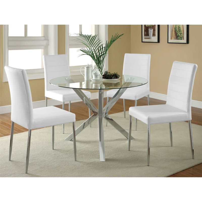 Isolde Chrome 41-inch Dining Table