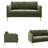 Boneless 60.63" Wide Modern Corduroy Loveseat – Mid-Century Compact Sofa?-145015287