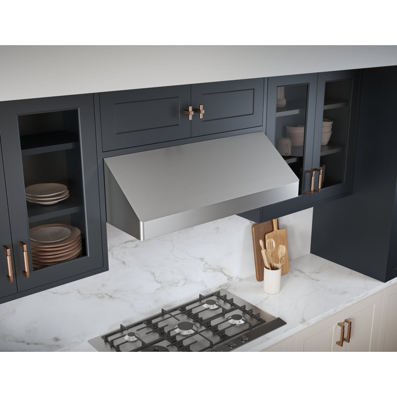 Tempest I 30 in. 650 CFM Under Cabinet Mount Range Hood with LED Light in Stainless Steel, 42"