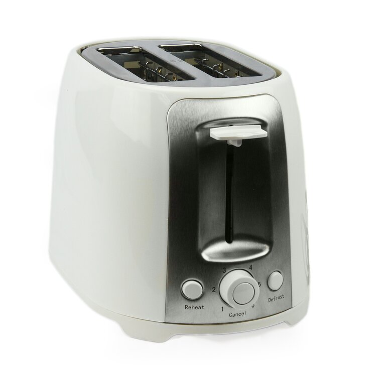 Brentwood 2 Slice Cool Touch Toaster: Black and Stainless Steel