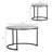Round Nesting Tables Set of 2, Stacking Coffee Table Set with Metal Frame for Living Room
