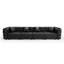 Modern Sofa Set, Faux Leather Upholstered Modular Sectional Couch with Pure Handmade Button Tufted Design, 3 Pillows, Multi Combination for Living Room-1960599435