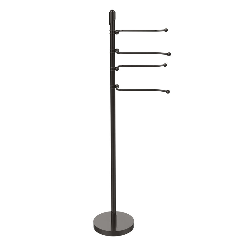Porte-serviettes sur pied 4 accoudoirs Soho, Bronze huilé