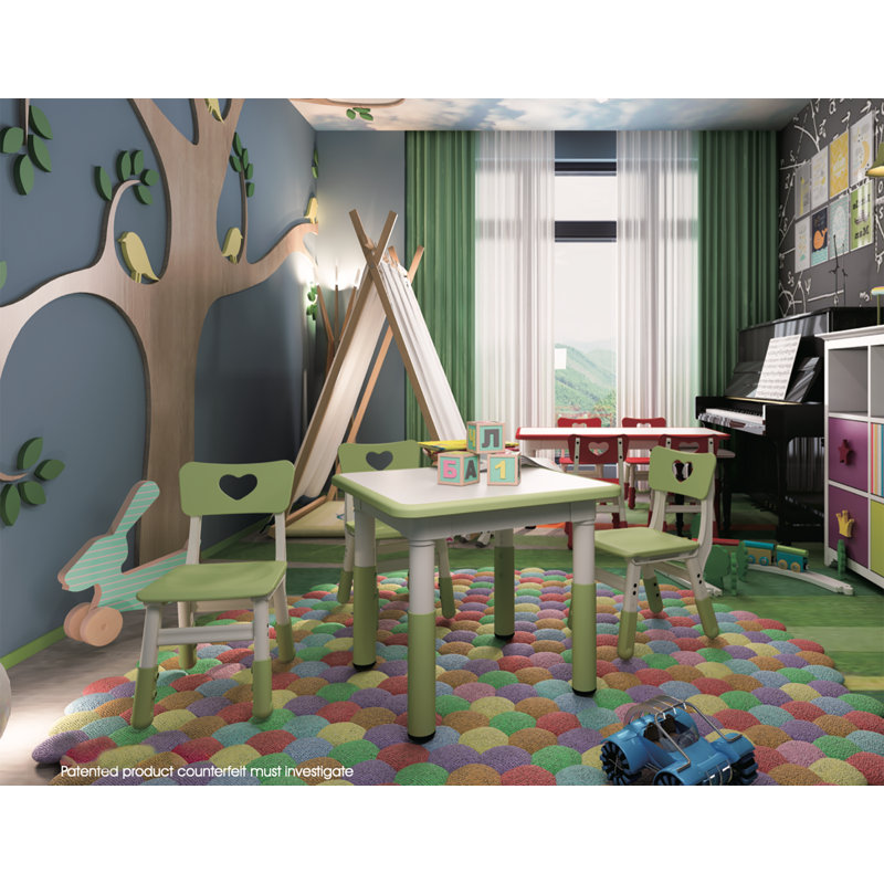 Ensemble de table et de chaises pour enfants 3 pièces Otley, bleu