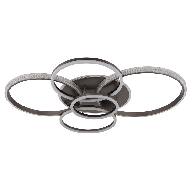 Dawane LED Flush Mount, Matt black
