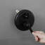 Ensemble de robinet de douche à poignée simple à 2 jets 1,8 gallons par minute avec valve et pomme de douche à main à fonction double en noir mat